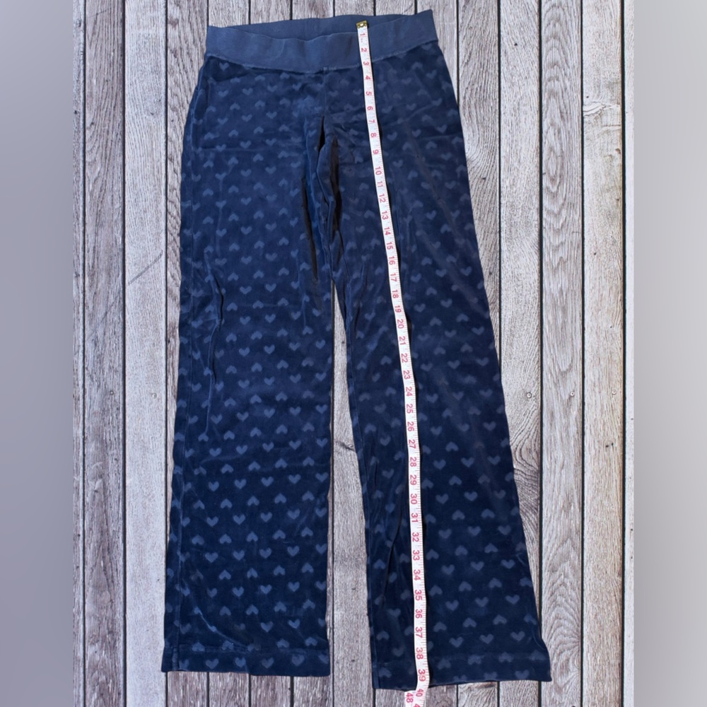 Juicy Couture Women’s Embossed Heart Pattern Velour Track Pants Size Small Y2K - Picture 7 of 9